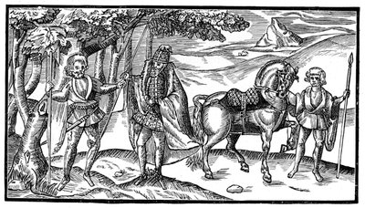 An Irish Chief and His Attendants, 1581, 1893 by Unbekannt