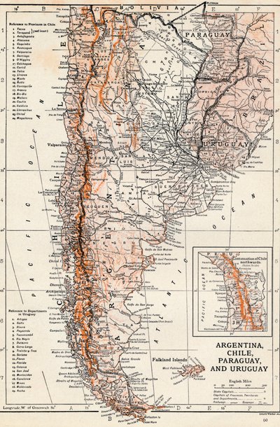 Argentina, Chile, Paraguay and Uruguay by Unbekannt