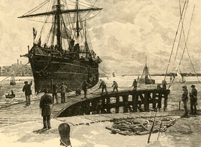 Arrival of a Steamer at Southampton Docks, 1898 by Unbekannt