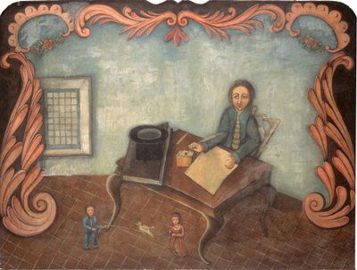 At the Writing Table, c. 1790 by Unbekannt