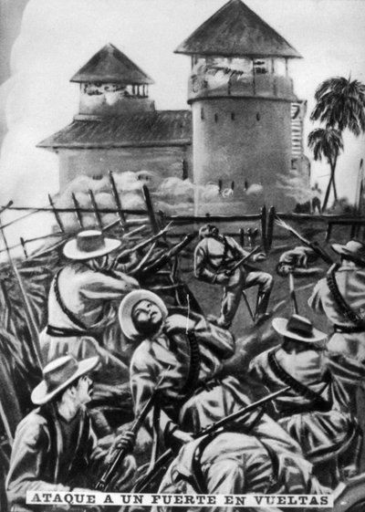 Attack on a Fort, January 1897 by Unbekannt