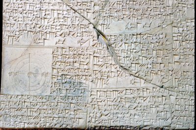 Babylonian Clay Tablet with Geometrical Problems by Unbekannt