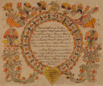 Baptismal Certificate by Unbekannt