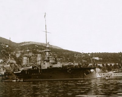 Battleship at Villefranche, France, c1914-c1918 by Unbekannt