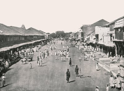 Bazaar scene, native quarter, Calcutta, India by Unbekannt