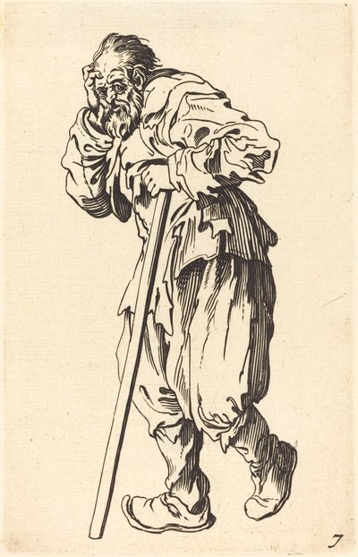 Beggar with a Stick by Unbekannt