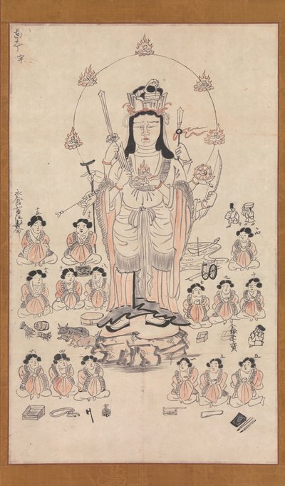 Benzaiten and Fifteen Attendants by Unbekannt