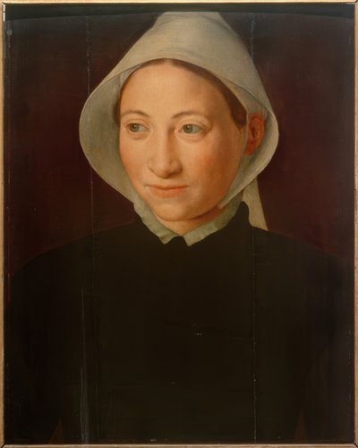 Portrait of a Woman with White Cap by Unbekannt