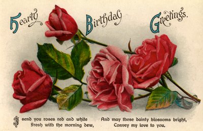 Birthday card by Unbekannt