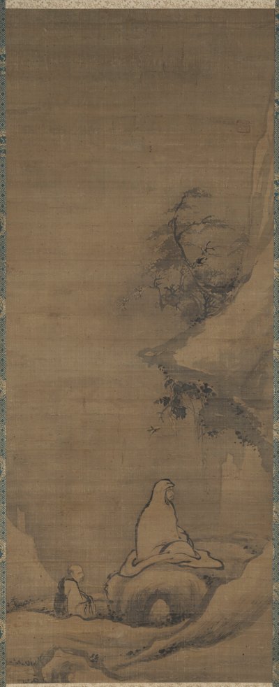 Bodhidharma Meditating Facing a Cliff by Unbekannt