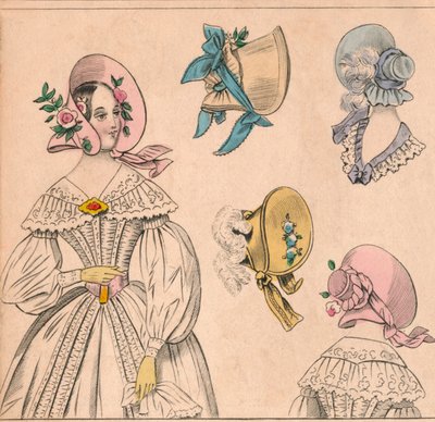 Bonnets, 19th century by Unbekannt