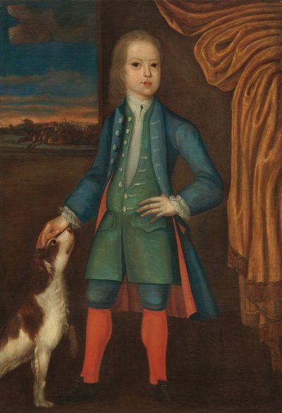 Boy in Blue Coat by Unbekannt