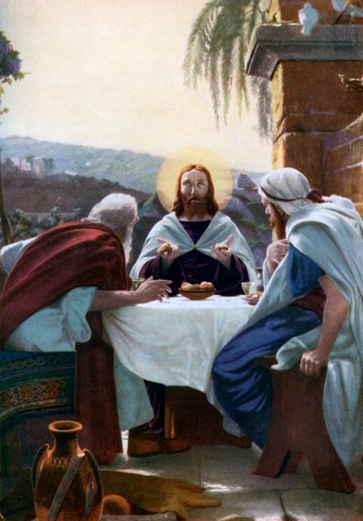 Breaking of Bread at Emmaus by Unbekannt