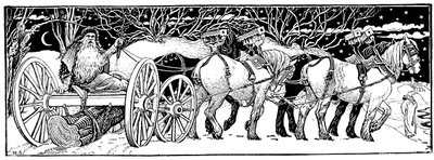 Bringing Home the Yule Log by Unbekannt