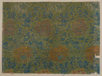 Brocade, silk. A sample by Unbekannt