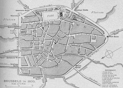 Brussels in 1830 - Plan, 1902 by Unbekannt