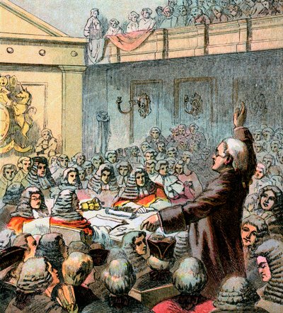 Burke, the Great Orator, 18th century c1850s by Unbekannt