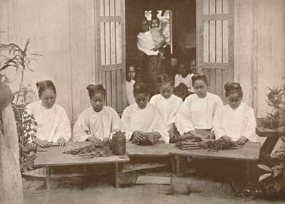 Burmese Cigar Makers by Unbekannt