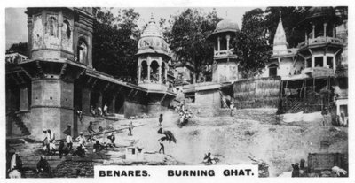 Burning Ghat, Benares, India by Unbekannt