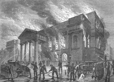 Burning of Covent Garden Theatre by Unbekannt