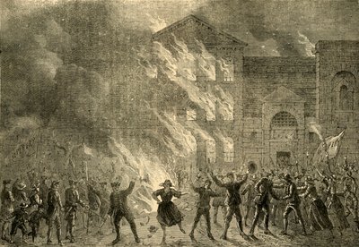 Burning of Newgate by Unbekannt