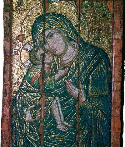 Byzantine Mosaic of Virgin and Child, 14th Century by Unbekannt