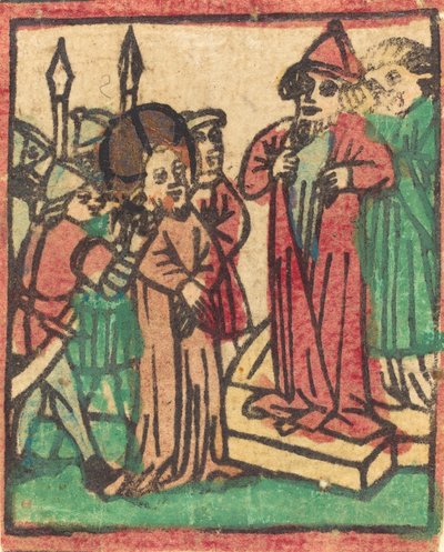Caiaphas Tearing his Clothes by Unbekannt