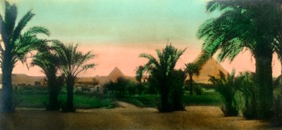 Cairo: Village near the Gizeh Pyramids by Unbekannt