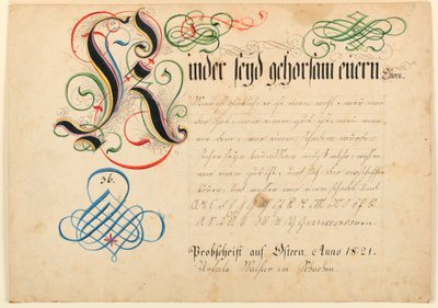 Calligraphy by Unbekannt