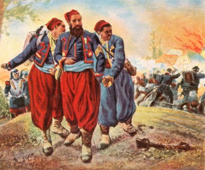 Captive Turks at Wörth, 6 August 1870 by Unbekannt