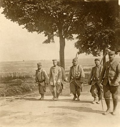 Captured German sharpshooter, Champagne, northern France, c1914-c1918 by Unbekannt