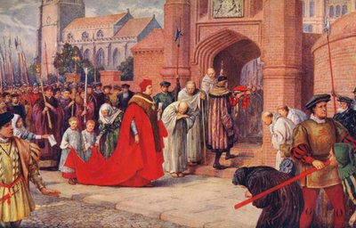 Cardinal Wolsey Possibly Entering Hampton Court Palace by Unbekannt