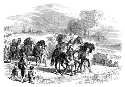 Carrying bread to London on pack-horses, c1895 by Unbekannt