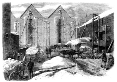 Carting the Ice, 1861 by Unbekannt