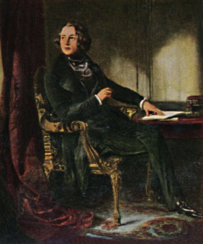 Charles Dickens 1812-1870 - Painting by Maclise by Unbekannt