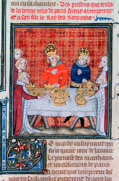Charles IV Receiving Presents, 1375-1379 by Unbekannt