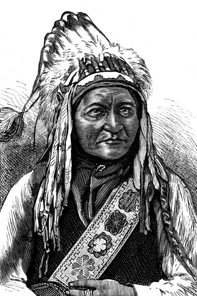 Chief Sitting Bull, American Indian, 19th century by Unbekannt