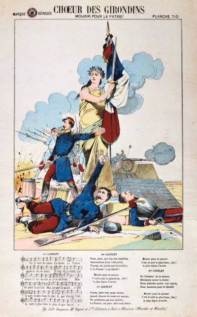 Choeur des Girondins, Song Sheet, Franco-Prussian War, 1870-1871 by Unbekannt