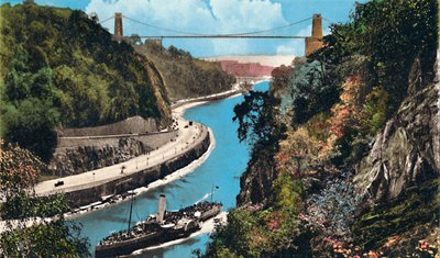 Clifton Suspension Bridge from Leigh Woods, Bristol, c1940s by Unbekannt
