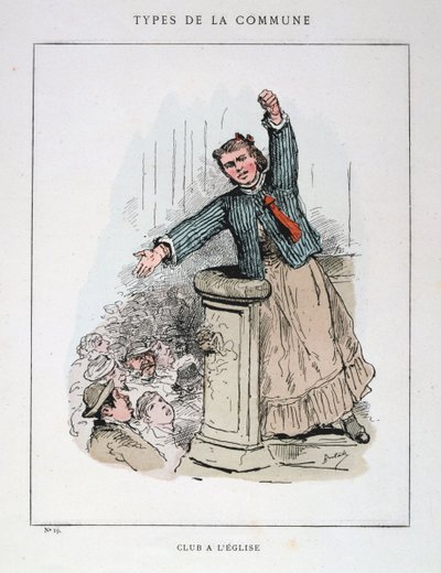 Club at the Church, Paris Commune, 1871 by Unbekannt