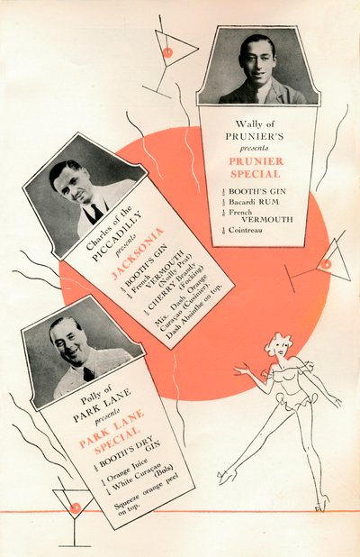 Cocktail Recipes, c1935 by Unbekannt