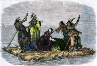 Comanches Carrying Off a Captive Girl by Unbekannt