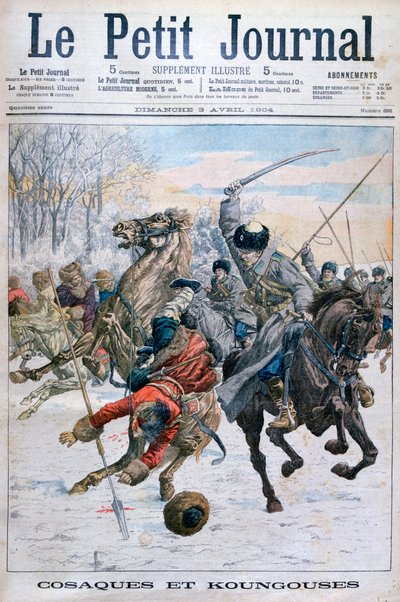 Cossacks Fighting Manchus, Russo-Japanese War by Unbekannt