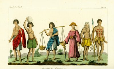 Costume of the inhabitants of Sennar by Unbekannt