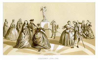 Costumes, 1720-1740, 1885 by Unbekannt