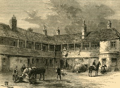 Court-Yard of the Rose and Crown by Unbekannt