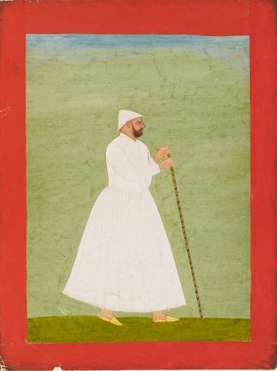 Court official wearing a white jama by Unbekannt