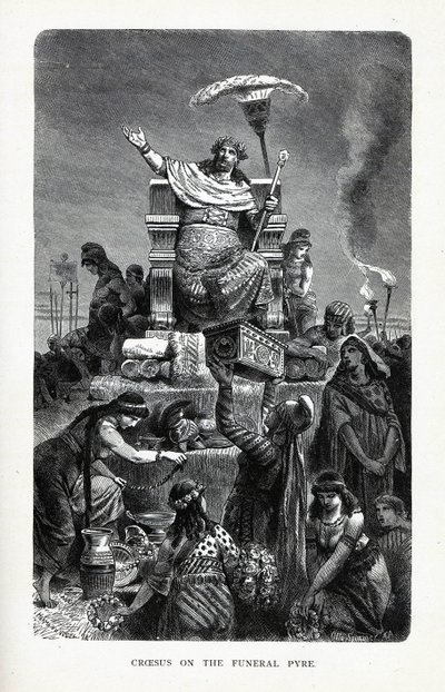 Croesus on the Funeral Pyre by Unbekannt