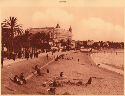 Croisette Promenade - Beach and Casino, Cannes, 1930 by Unbekannt