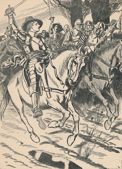 Cromwell Leads His Ironsides to Battle by Unbekannt
